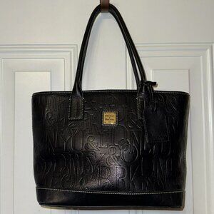 Dooney & Bourke Black Retro Embossed Leather Tote